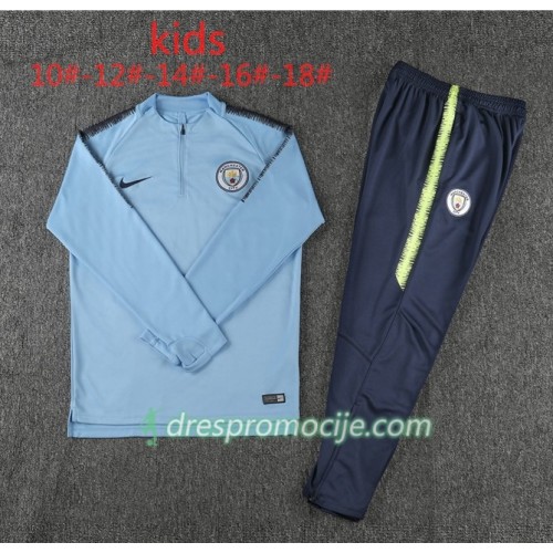 Manchester City Dječji Komplet Sweatshirts Plava 2018/19 Manchester City Dječji Komplet Sweatshirts Plava 2018/19